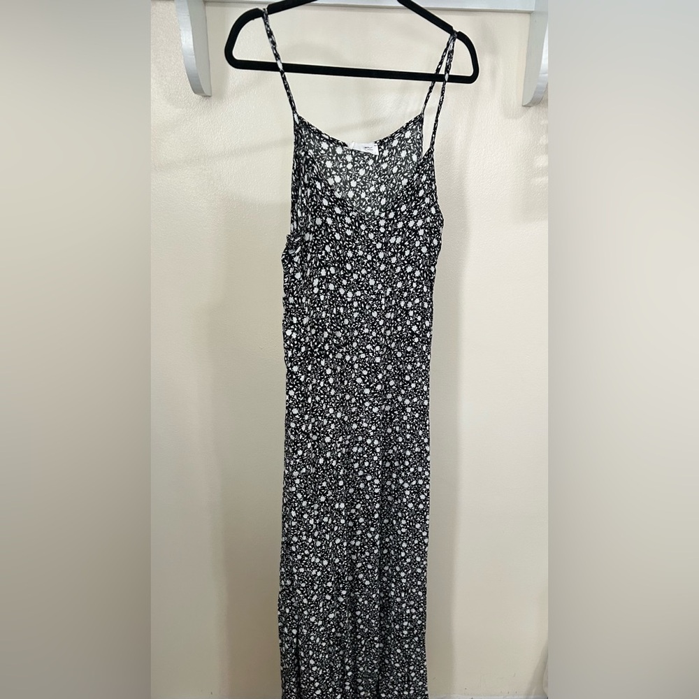 Carly Jean Los Angeles Black and White Floral Maxi Dress